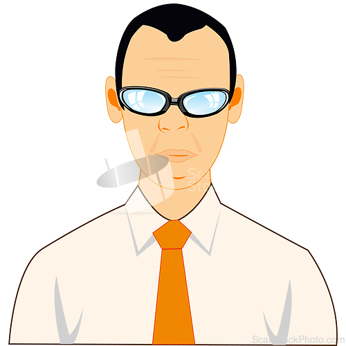 Image of Portrait men on white background is insulated