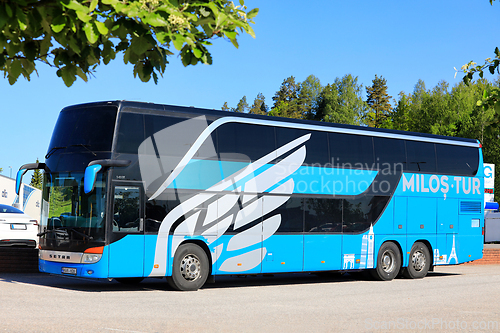 Image of Blue Setra S431DT Double-decker Coach Bus