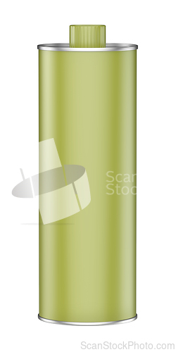 Image of Blank green round tin bottle