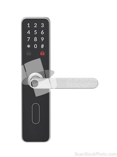 Image of Smart door lock with integrated keypad and fingerprint reader
