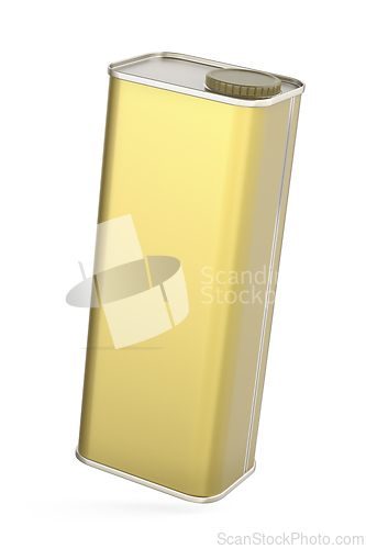 Image of Blank square tin can for olive oil, motor oil or other liquids