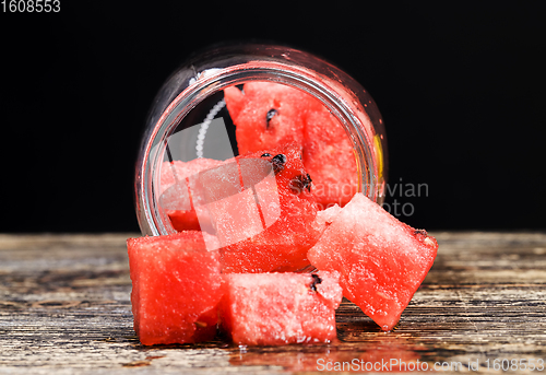 Image of red juicy watermelon