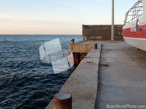 Image of Pleasure boat in storage.