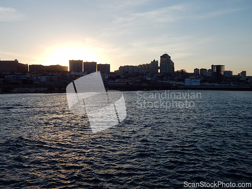 Image of City view from the sea.