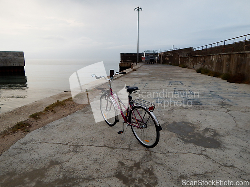 Image of Bicycle on the pier.