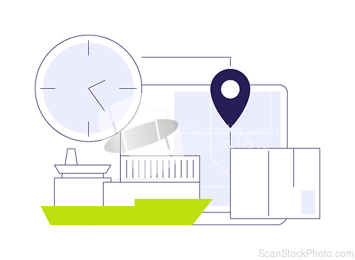 Image of Delivery time abstract concept vector illustration.