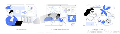 Image of AI Empowering Insights abstract concept vector illustrations.
