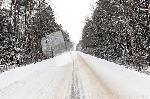 Image of tracks from the tread of a car