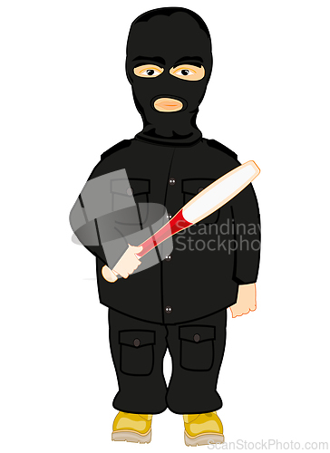 Image of Bandit in mask and with bit in hand