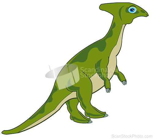 Image of Vector illustration of the cartoon extinct prehistorical animal dinosaur