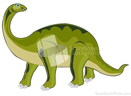 Image of Herbivorous dinosaur on white background is insulated