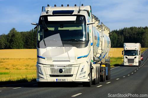 Image of Volvo FH Aero Truck Tank Trailer Transporting Goods
