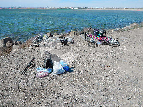 Image of Bicycles at a picnic.