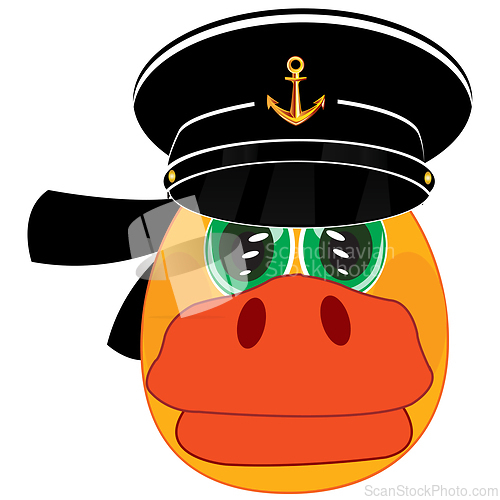 Image of Cartoon of the duck of the sailor on white background is insulated