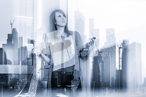 Image of Businesswoman giving a talk.