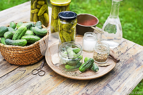 Image of Pickled cucumbers pickles