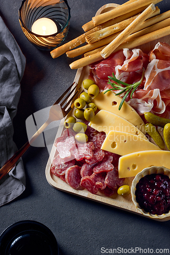 Image of meat and cheese plate