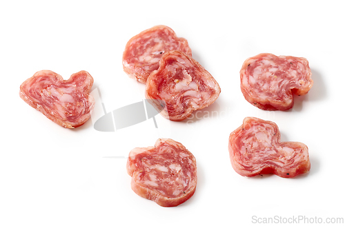 Image of slices of dry spanish sausage