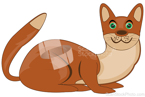 Image of Illustration of the small wildlife timber marten