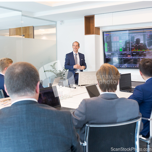 Image of Business presentation on corporate meeting.