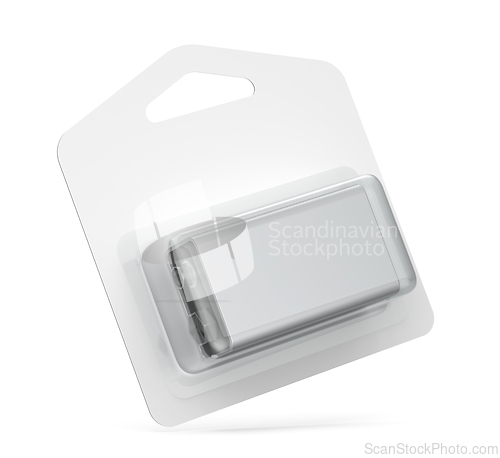 Image of 9V battery in blister pack