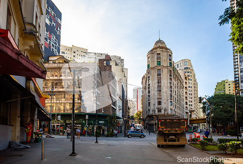 Image of Sao Paulo, showcasing the blend of old and new buildings and the vibrant energy of the city. Brazil