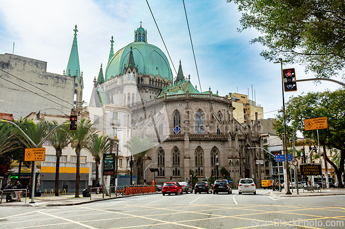 Image of The historic Cathedral of Our Lady of Consolation in Sao Paulo, Brazil.