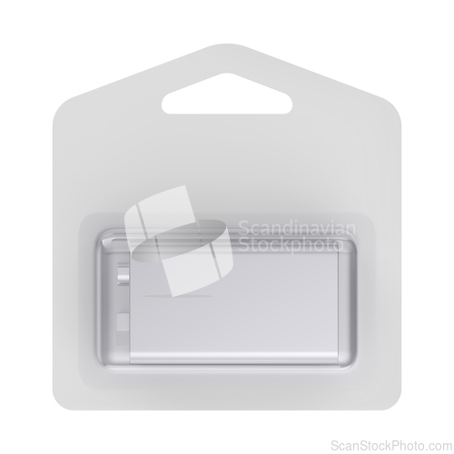 Image of 9V battery in blister pack