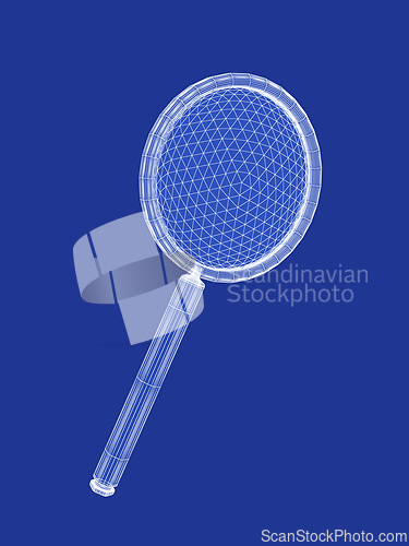 Image of 3d model of magnifying glass
