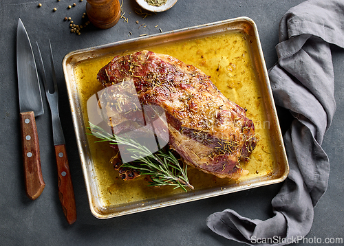 Image of freshly baked pork neck roast