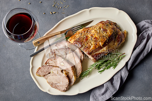 Image of freshly baked pork neck roast