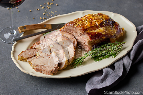 Image of freshly baked pork neck roast