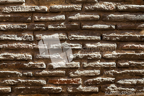 Image of Old wall with brickwork, texture