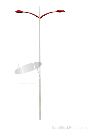 Image of Street lamppost, isolated over white