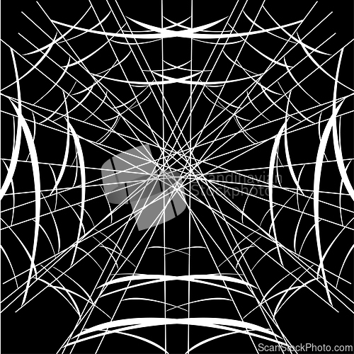 Image of Abstract background from line web on on black background