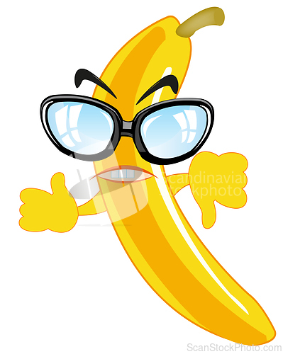 Image of Fruit banana cartoon on white background is insulated