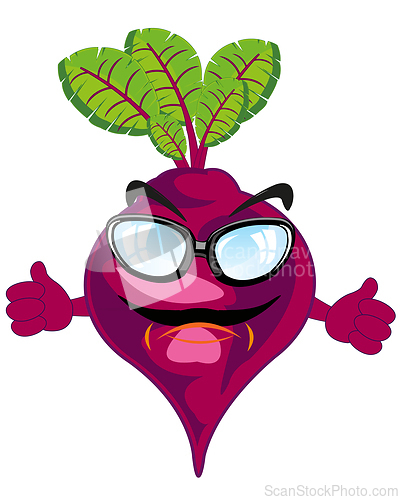 Image of Vegetable beet cartoon on white background is insulated