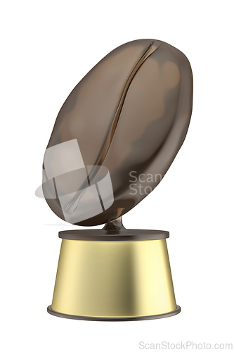 Image of Golden trophy with coffee bean