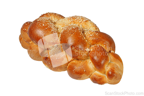 Image of Challah bun on white