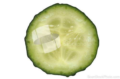Image of Cucumber slice on white