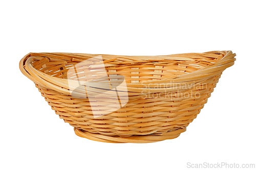 Image of Wicker basket on white