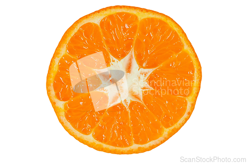 Image of Orange half on white