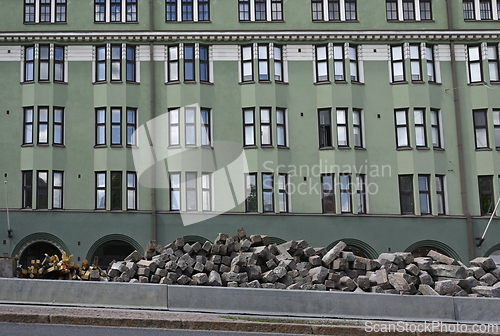 Image of pile of stones for cobblestones 