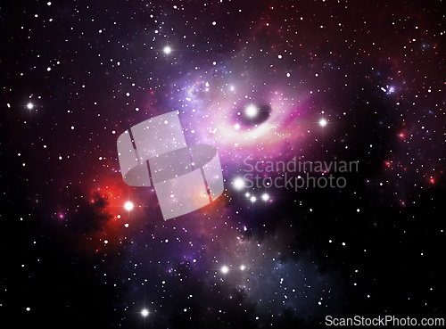 Image of Black hole in the nebula