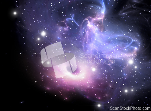 Image of Black hole in the nebula