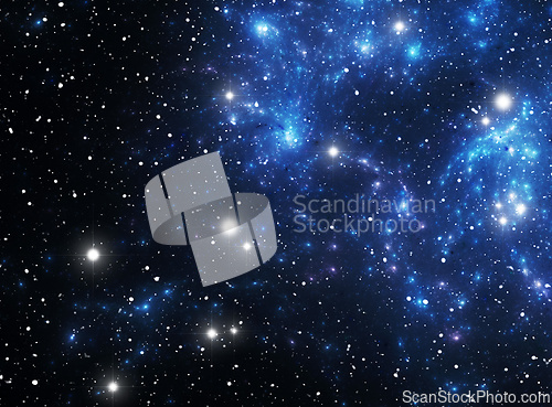 Image of Blue space star nebula