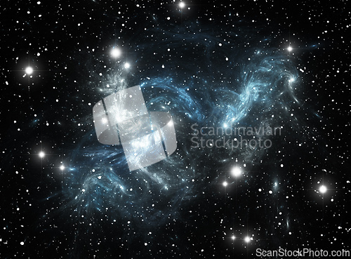Image of Blue space star nebula