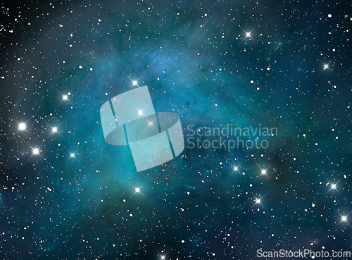 Image of Blue space star nebula