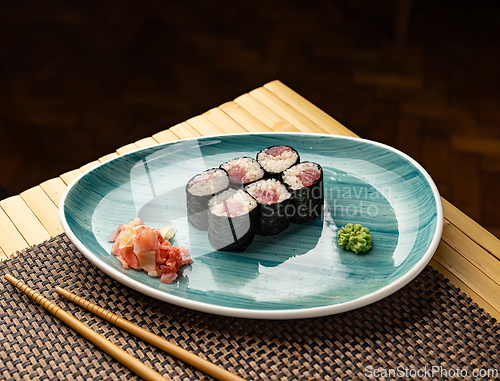 Image of Delicious tuna hosomaki rolls