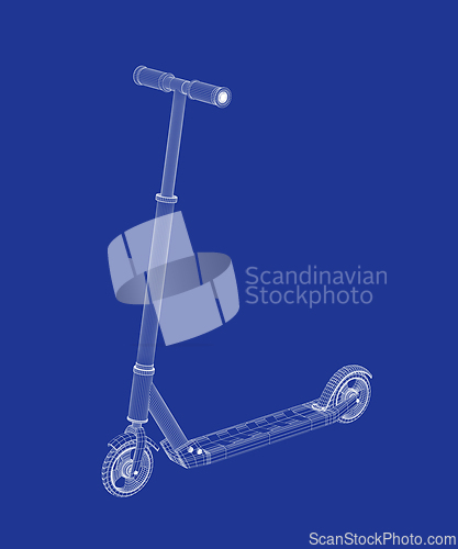 Image of 3D model of kick scooter